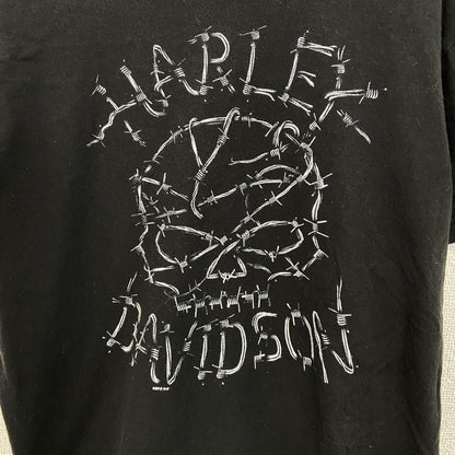 古着 used　HARLEY DAVIDSON　ハーレーダビッドソン　半袖プリントTシャツ　黒　ブラック　Mサイズ