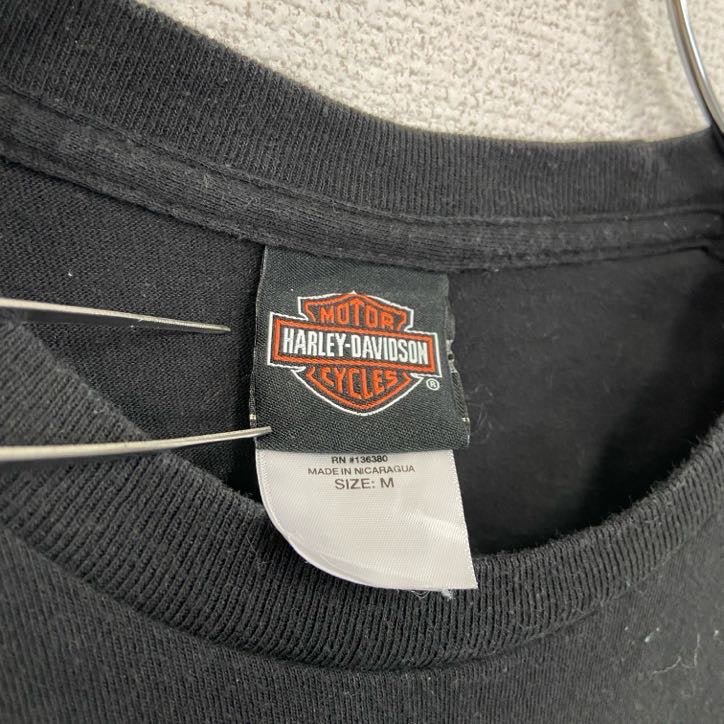 古着 used　HARLEY DAVIDSON　ハーレーダビッドソン　半袖プリントTシャツ　黒　ブラック　Mサイズ