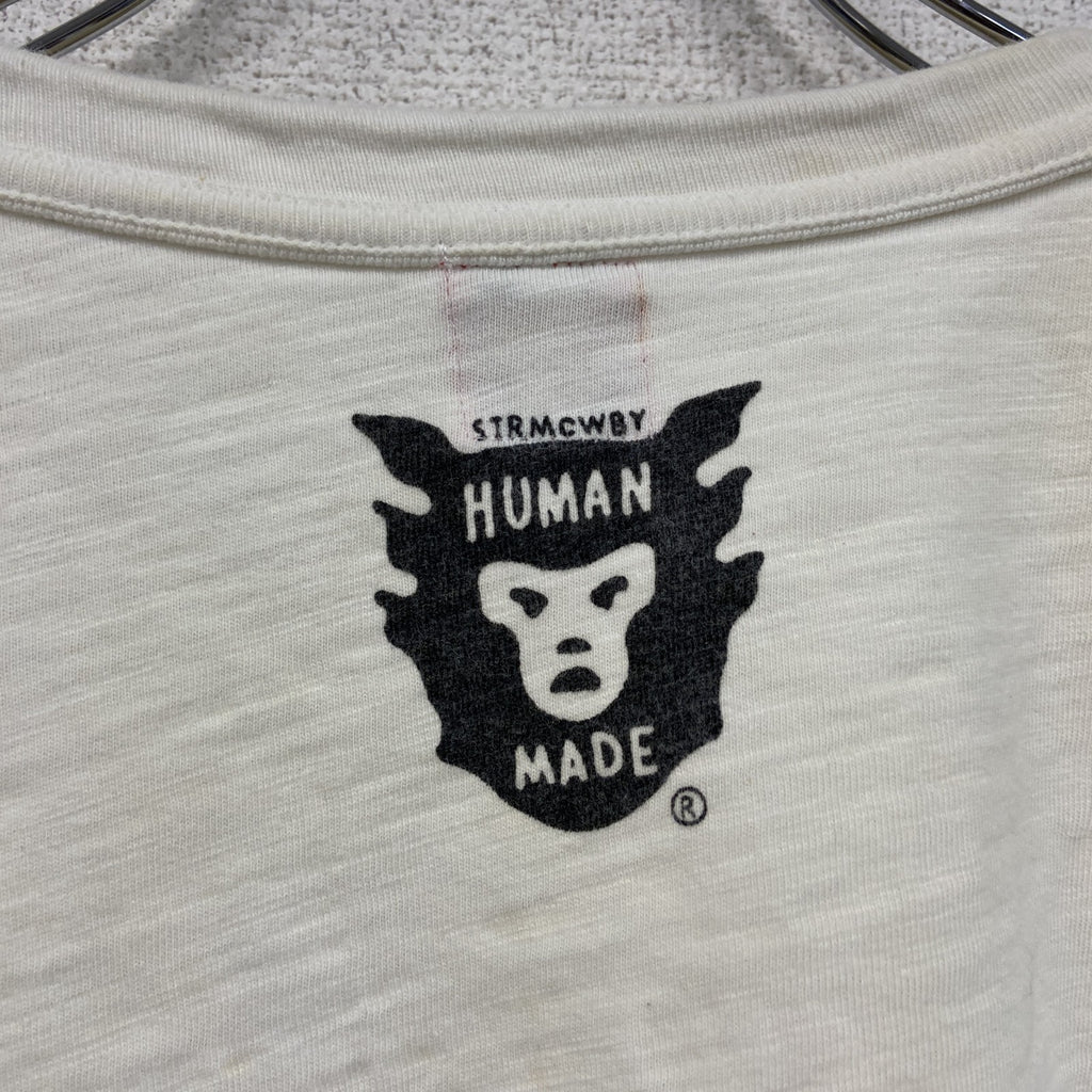 HUMAN MADE　ヒューマンメイド　半袖Tシャツ　染み込みプリント　白　ホワイト　Lサイズ