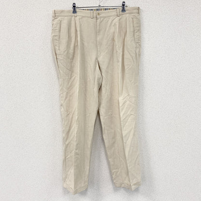 Papas　パパス　リネンブレンドパンツ　ジップフライ　ベージュ　XLサイズ
