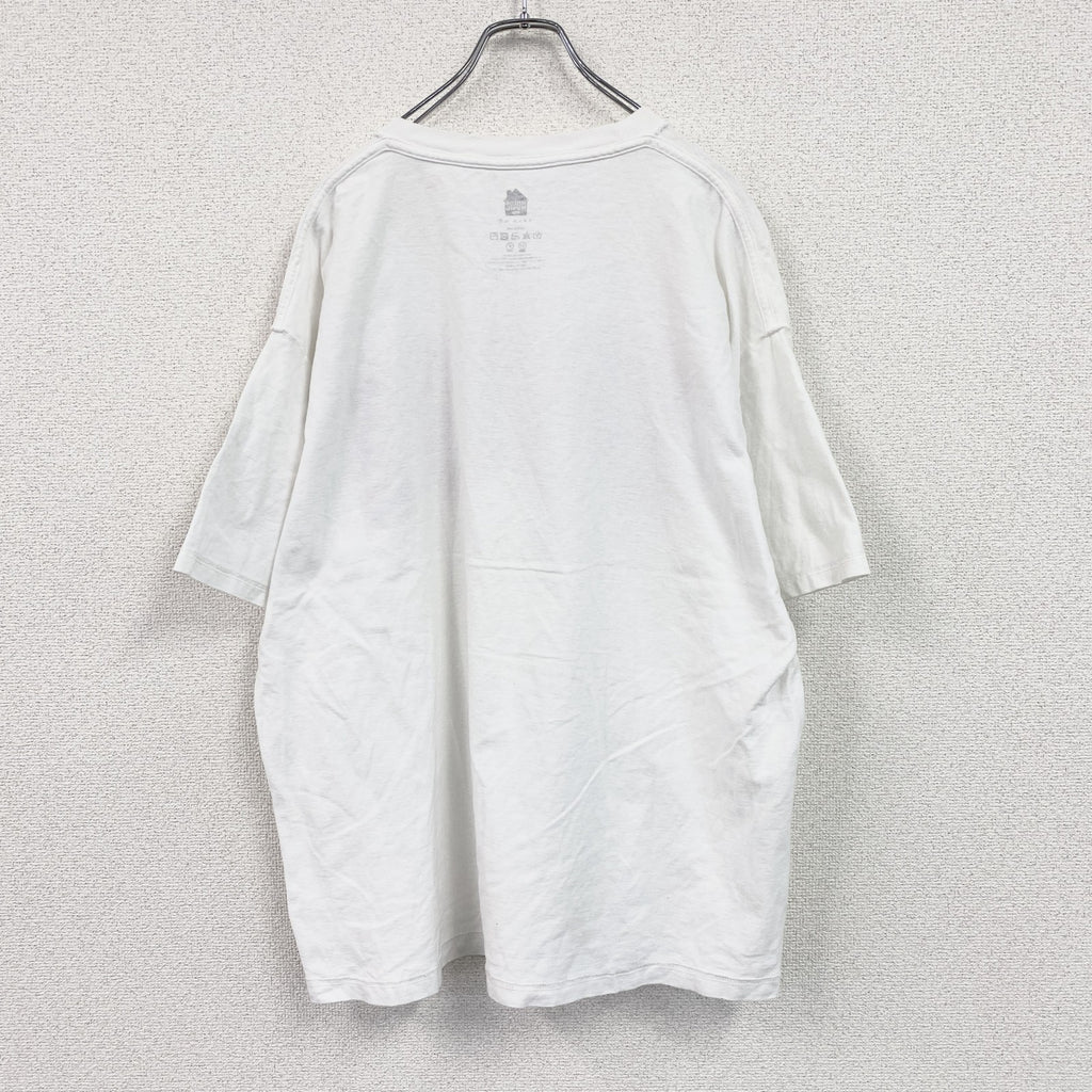 ISNESS　イズネス　ISNESS MUSIC HOUSE　半袖プリントTシャツ　白　ホワイト　Fサイズ