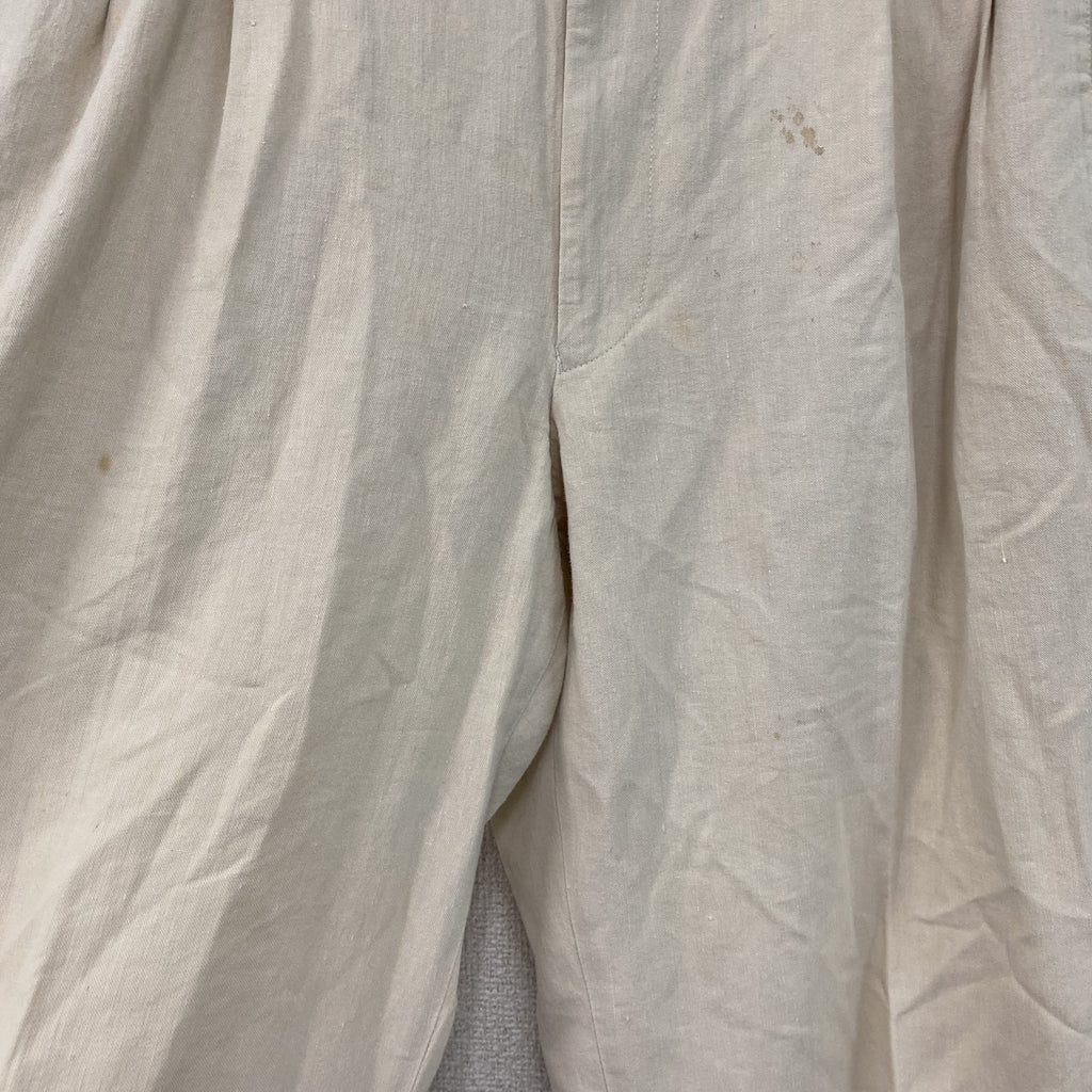Papas　パパス　リネンブレンドパンツ　ジップフライ　ベージュ　XLサイズ