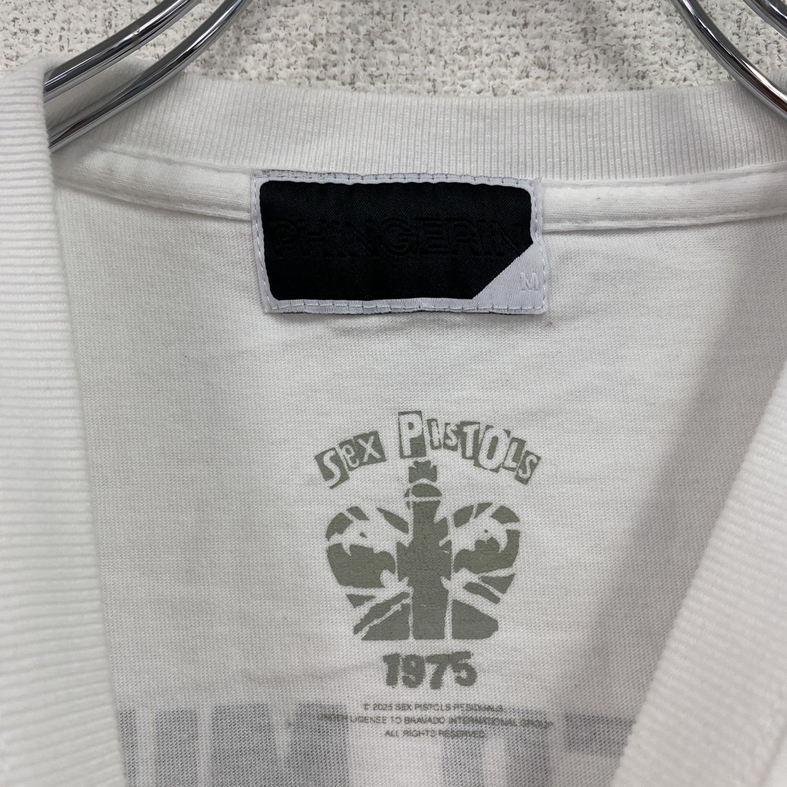 PHINGERIN　フィンガリン　Sex Pistols　セックスピストルズ　半袖プリントバンドTシャツ　白　ホワイト　Mサイズ