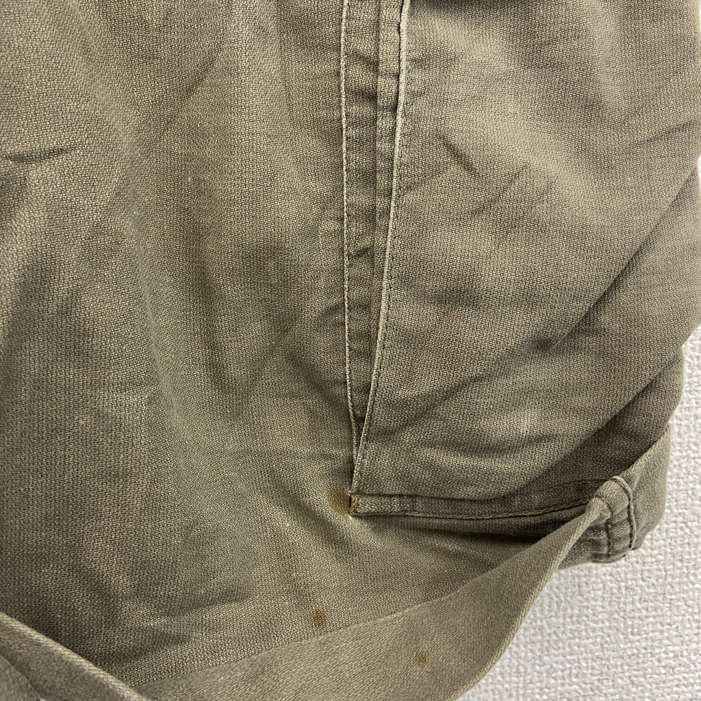 90s　ドイツ軍　ハーフカーゴパンツ　サスペンダー付　5つポケット　ミリタリー　フラップポケット　ヴィンテージ　カーキ