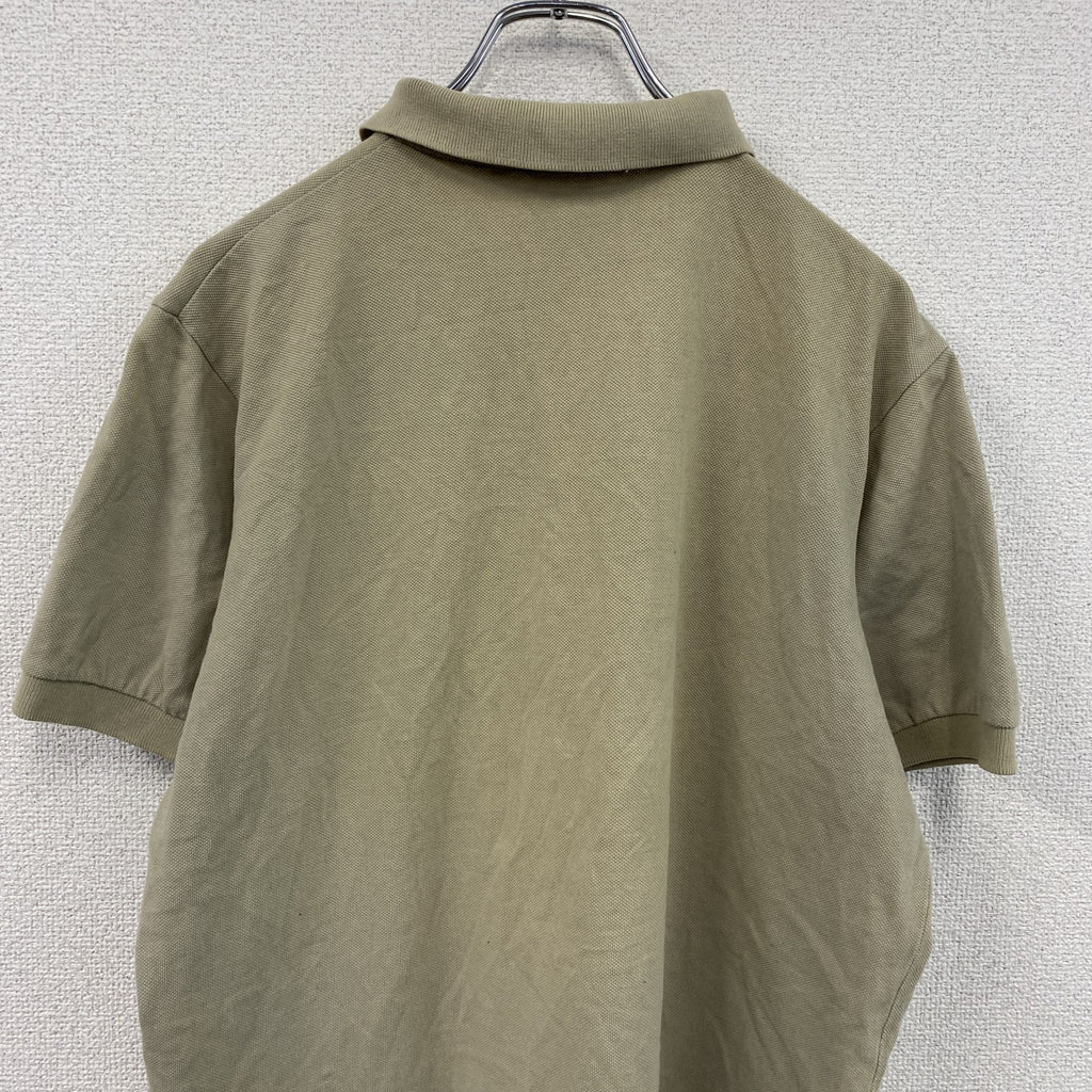 90s　GIORGIO ARMANI　ジョルジオアルマーニ　半袖ポロシャツ　白タグ　ベージュ　Lサイズ