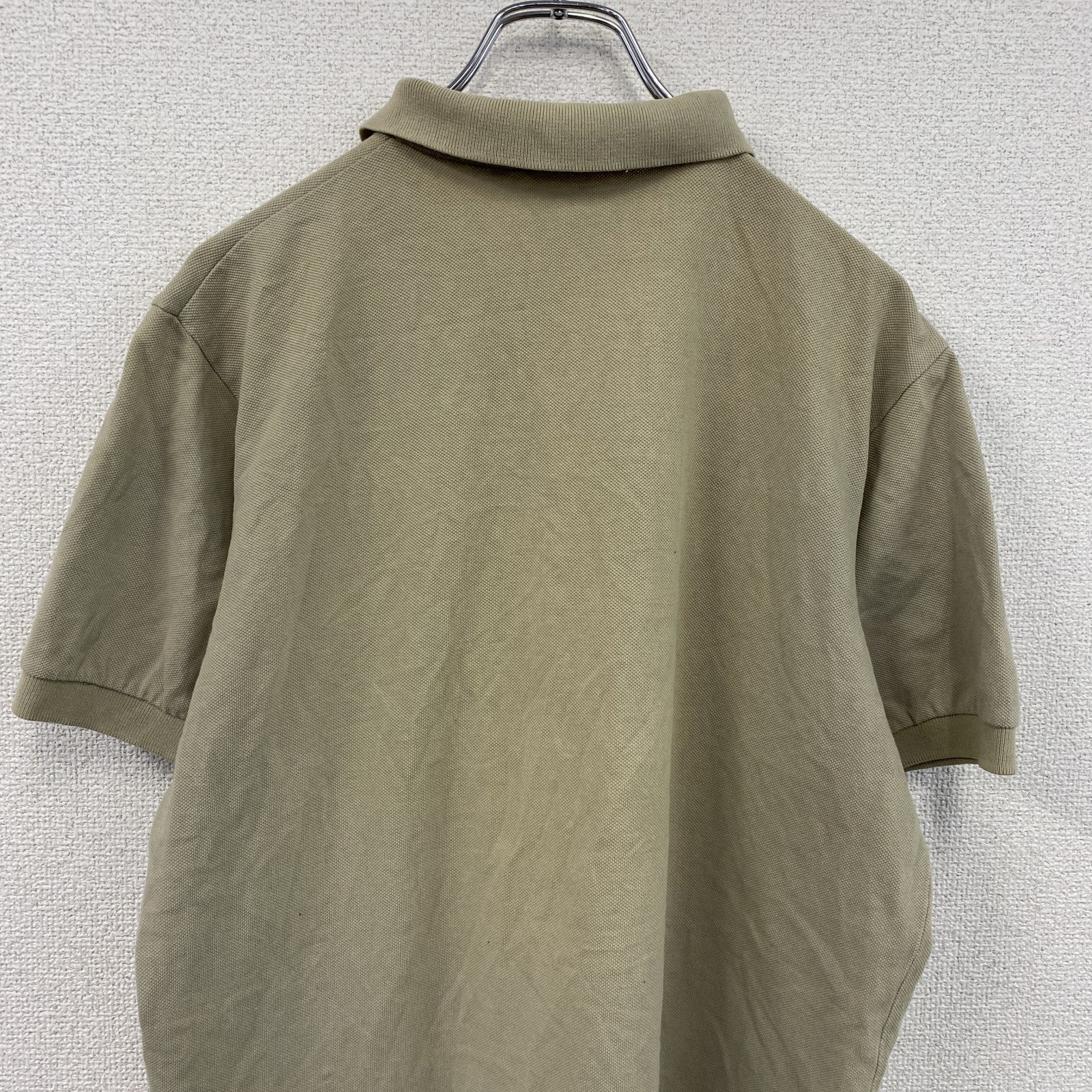 90s　GIORGIO ARMANI　ジョルジオアルマーニ　半袖ポロシャツ　白タグ　ベージュ　Lサイズ