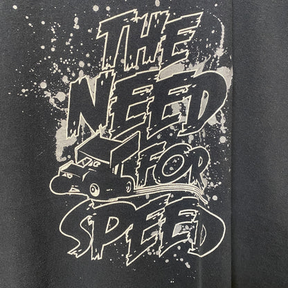 GILDAN　ギルダン　半袖プリントTシャツ　4連プリント　ペンキプリント　英字プリント　黒　ブラック　Lサイズ