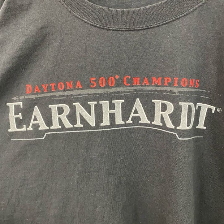 デイルアーンハート　半袖両面プリントTシャツ　レーサー　黒　ブラック