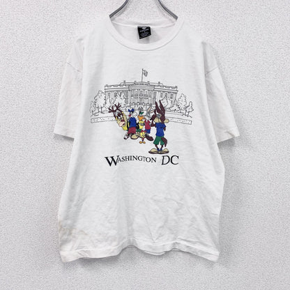 90s　WARNER　ワーナー　ルーニー・テューンズ　White House　半袖プリントTシャツ　ホワイト　Lサイズ