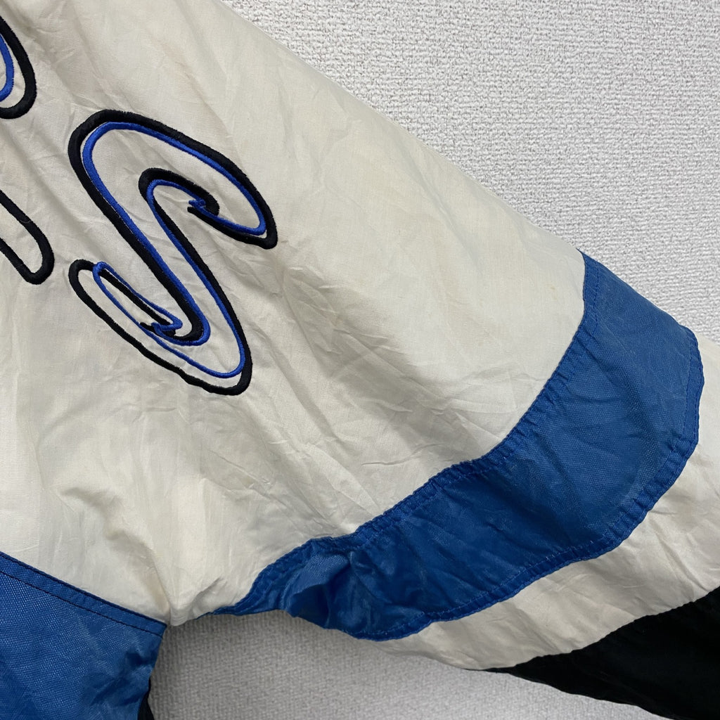 90s～　PRO PLAYER　NFL　Carolina Panthers　パンサーズ　フルジップジャケット　ヴィンテージ　ブラック　ホワイト　ブルー　XLサイズ
