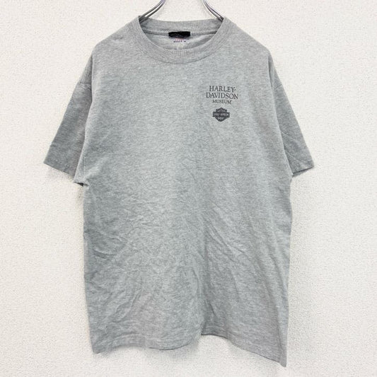古着 used　HARLEY DAVIDSON　ハーレーダビッドソン　Hanes　半袖プリントTシャツ　灰色　グレー　Lサイズ