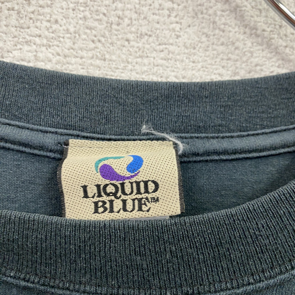LIQUID BLUE　リキッドブルー　半袖プリントTシャツ　アニマル　紺　ネイビー　Lサイズ