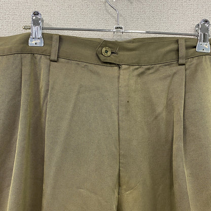 Papas　パパス　ツータックパンツ　ジップフライ　カーキ　LLサイズ　