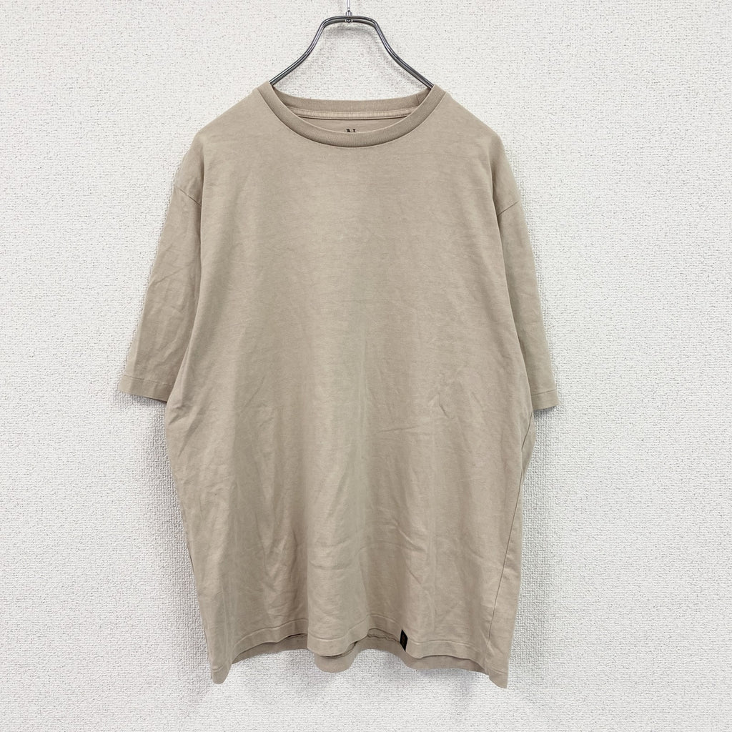 BATONER　バトナー　半袖プリントTシャツ　シングルステッチ　無地　ベージュ　4サイズ