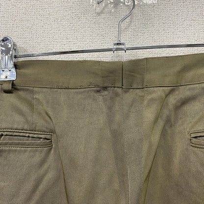 Papas　パパス　ツータックパンツ　ジップフライ　カーキ　LLサイズ　