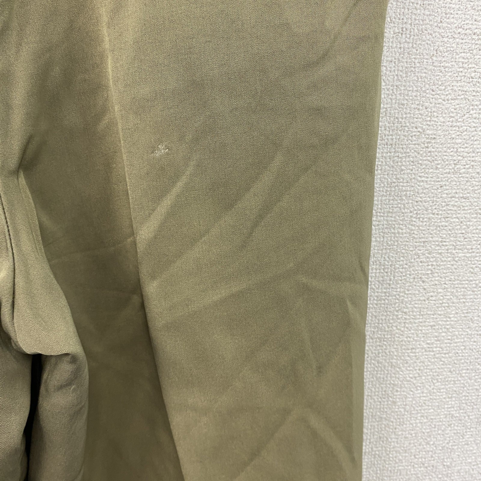 Papas　パパス　ツータックパンツ　ジップフライ　カーキ　LLサイズ　