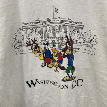 90s　WARNER　ワーナー　ルーニー・テューンズ　White House　半袖プリントTシャツ　ホワイト　Lサイズ