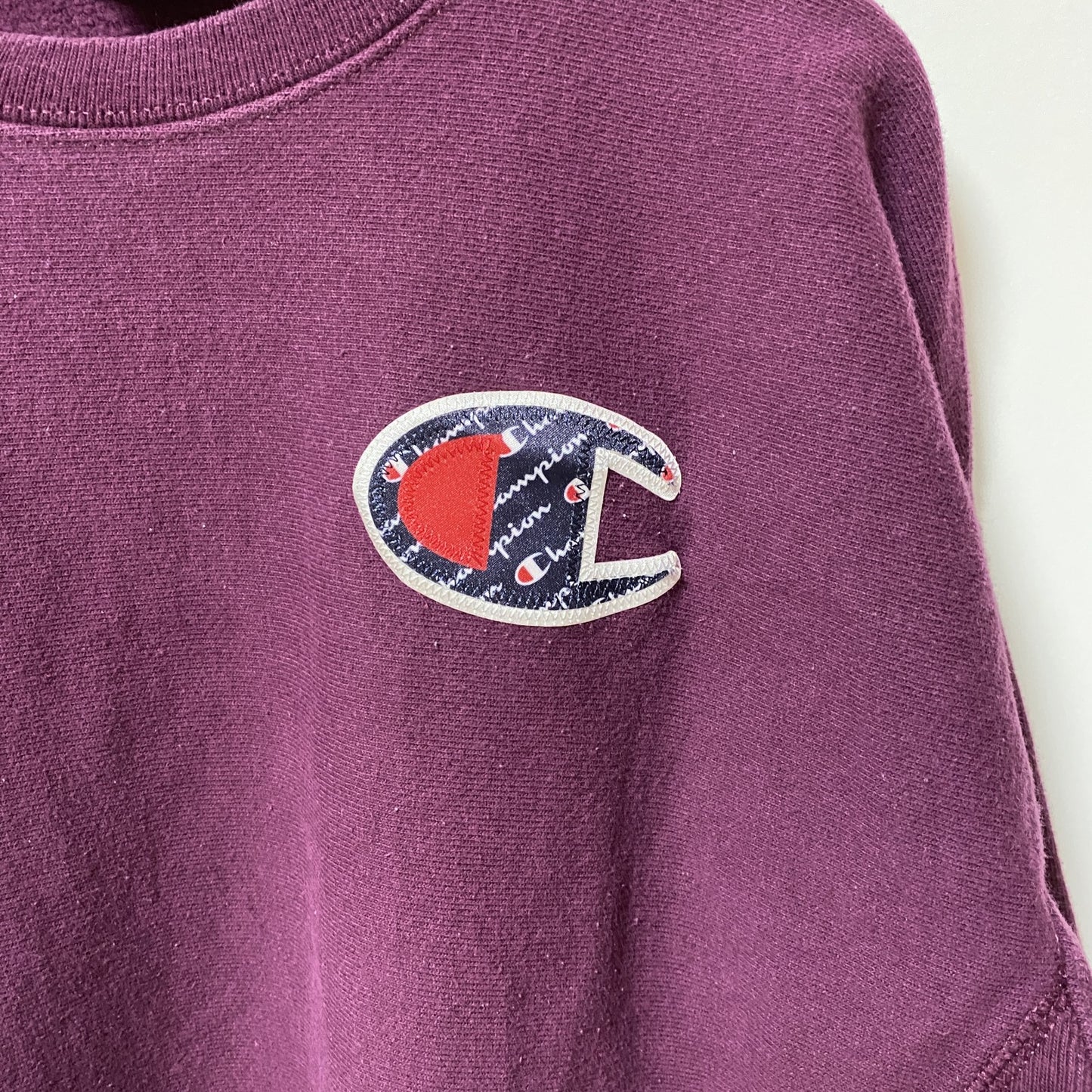 00s　Champion チャンピオン　リバースウィーブ　長袖ワンポイントロゴ刺繍スウェット　トレーナー　Mサイズ