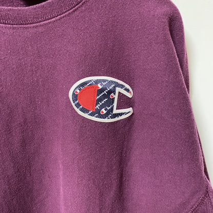 00s　Champion チャンピオン　リバースウィーブ　長袖ワンポイントロゴ刺繍スウェット　トレーナー　Mサイズ
