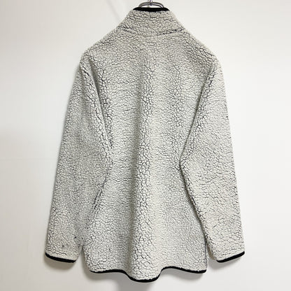 古着 used　Champion　チャンピオン　長袖カレッジフリースジャケット　ボアアウター　ハワイ大学　白　ホワイト　秋冬服