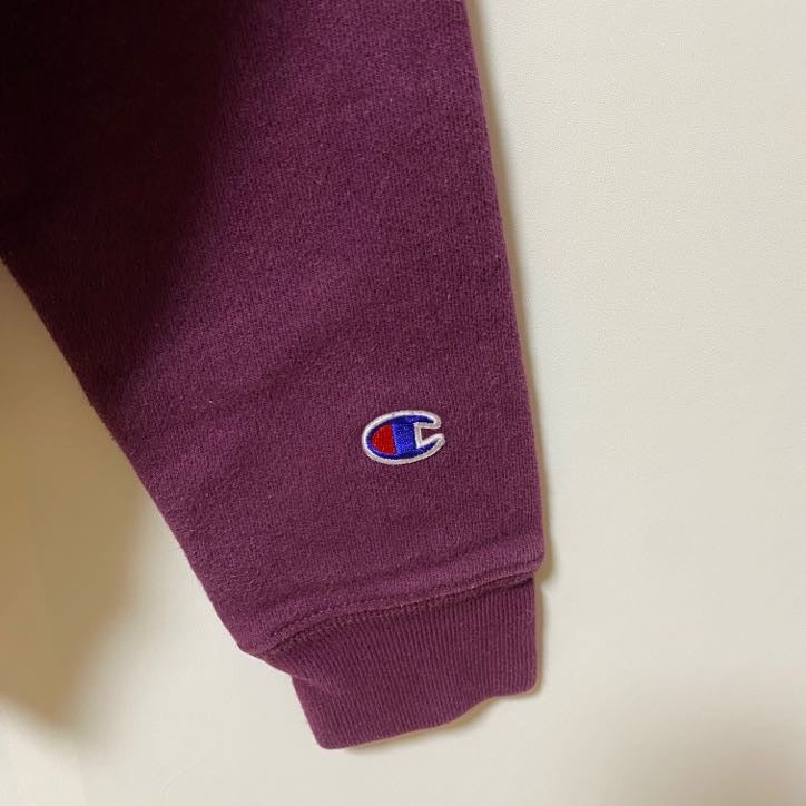 00s　Champion チャンピオン　リバースウィーブ　長袖ワンポイントロゴ刺繍スウェット　トレーナー　Mサイズ