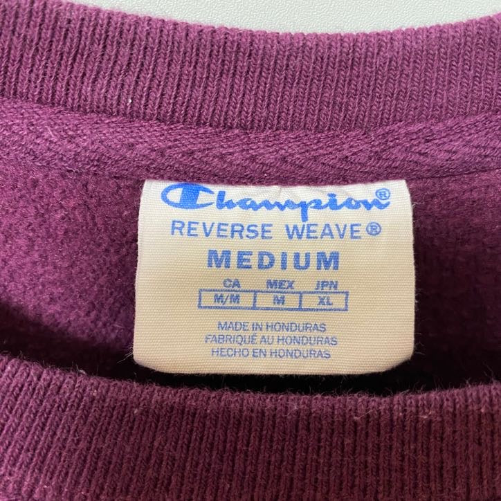 00s　Champion チャンピオン　リバースウィーブ　長袖ワンポイントロゴ刺繍スウェット　トレーナー　Mサイズ