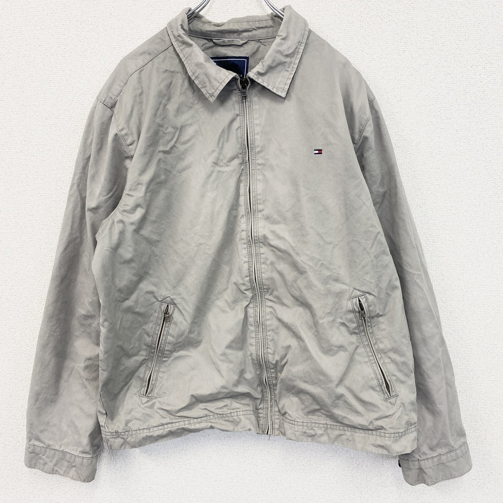 TOMMY HILFIGER　トミーヒルフィガー　フルジップブルゾン　紺　グレージュ　XLサイズ