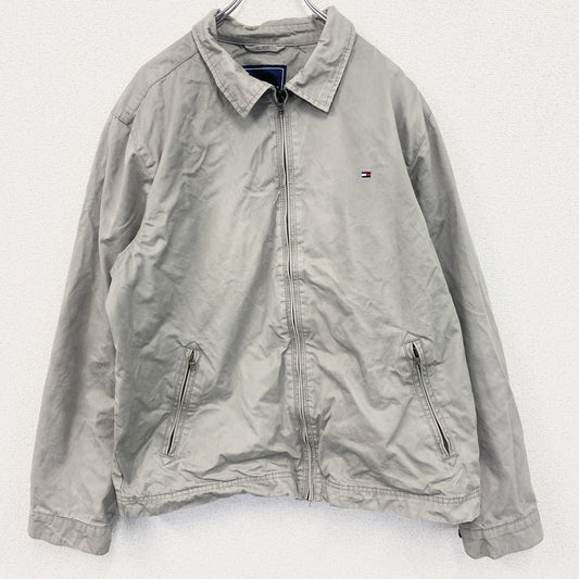 TOMMY HILFIGER　トミーヒルフィガー　フルジップブルゾン　紺　グレージュ　XLサイズ