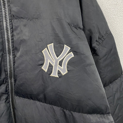 ～00s　PRO PLAYER　MLB　NY　ニューヨークヤンキース　ダウンジャケット　ヴィンテージ　黒　ブラック　2XLサイズ