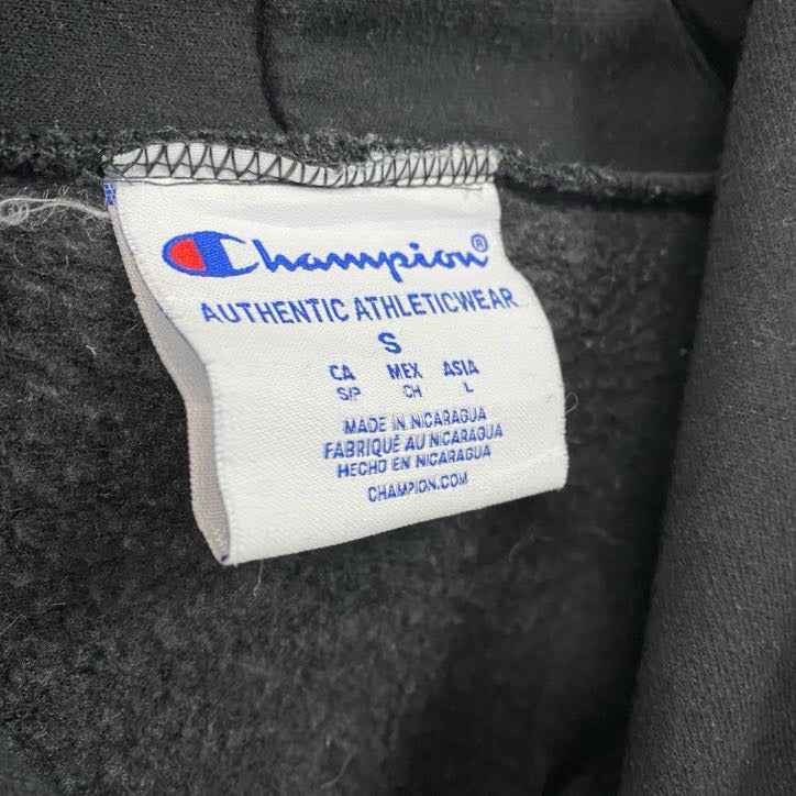 champion　チャンピオン　プリントスウェットパーカー/フーディー　黒　ブラック　Lサイズ