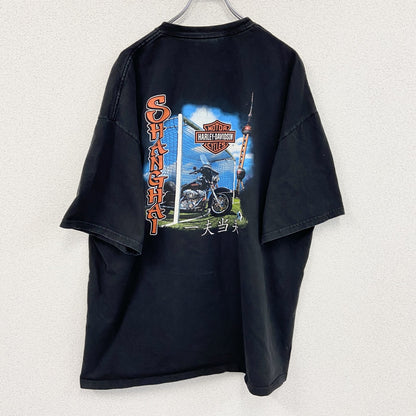 HARLEY DAVIDSON　ハーレーダビッドソン　半袖Tシャツ　漢字プリント　黒　ブラック　3XLサイズ