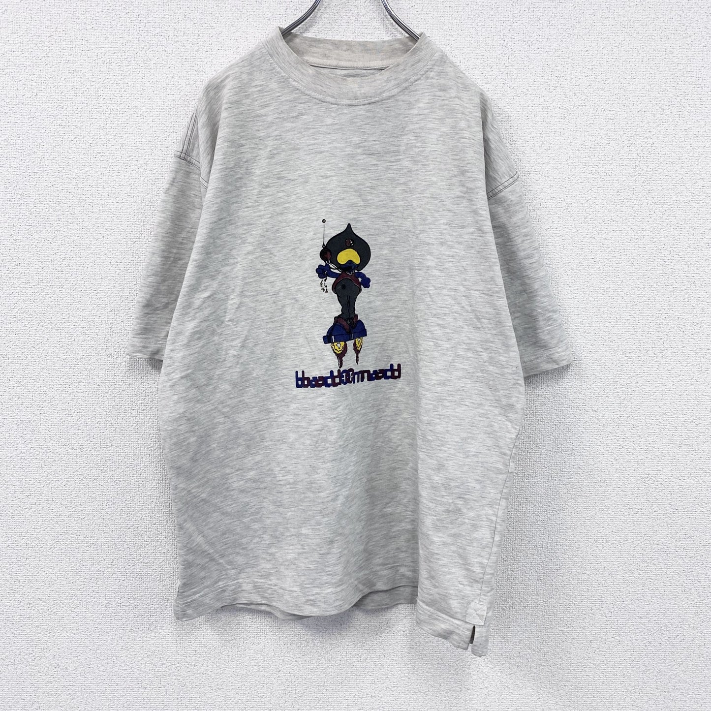 ～00s　BAD＋MAD　半袖プリントTシャツ　キャラクターT　ヴィンテージ　灰色　グレー　