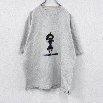 ～00s　BAD＋MAD　半袖プリントTシャツ　キャラクターT　ヴィンテージ　灰色　グレー　