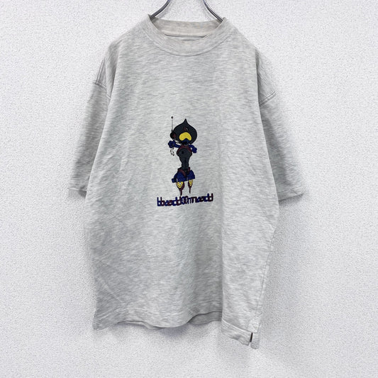 ～00s　BAD＋MAD　半袖プリントTシャツ　キャラクターT　ヴィンテージ　灰色　グレー　