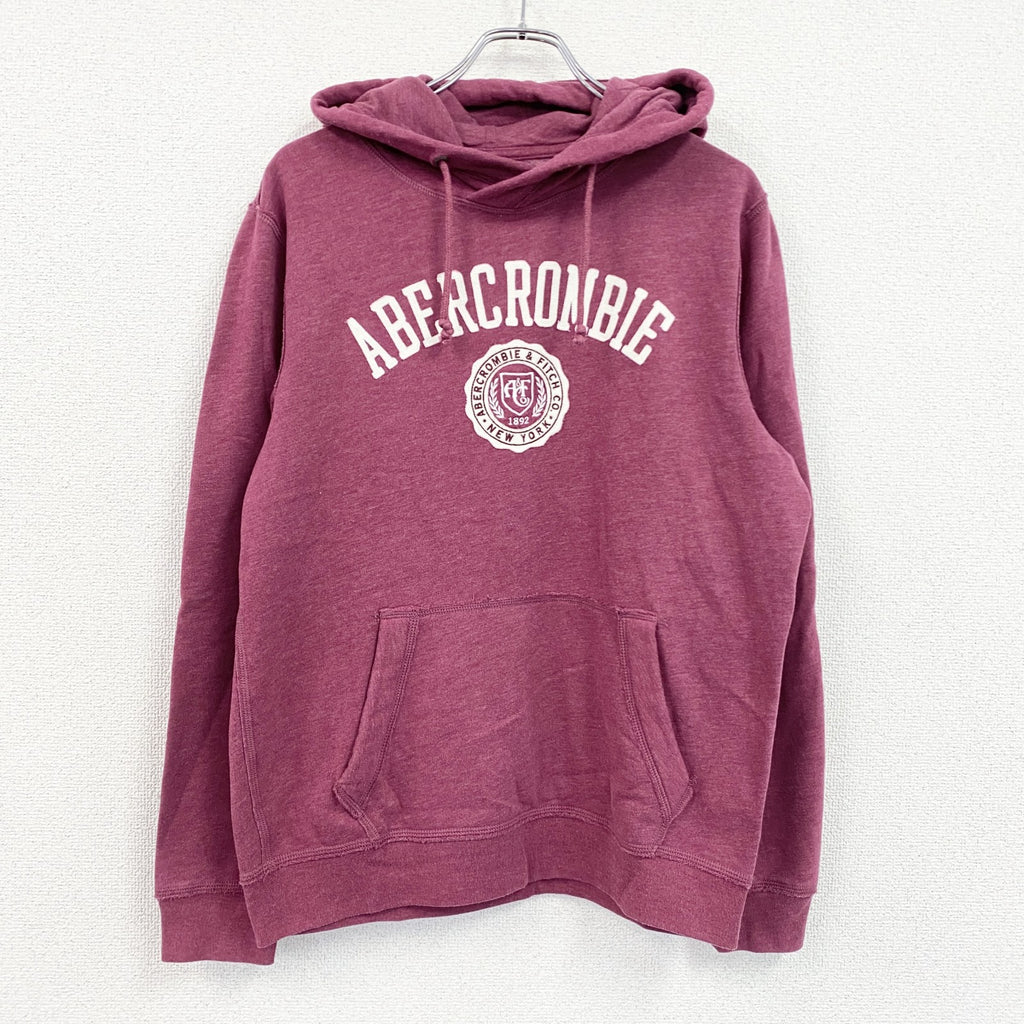 Abercrombie&Fitch　アバクロンビー&フィッチ　スウェットパーカー/フーディー　赤紫　ボルドー　Mサイズ