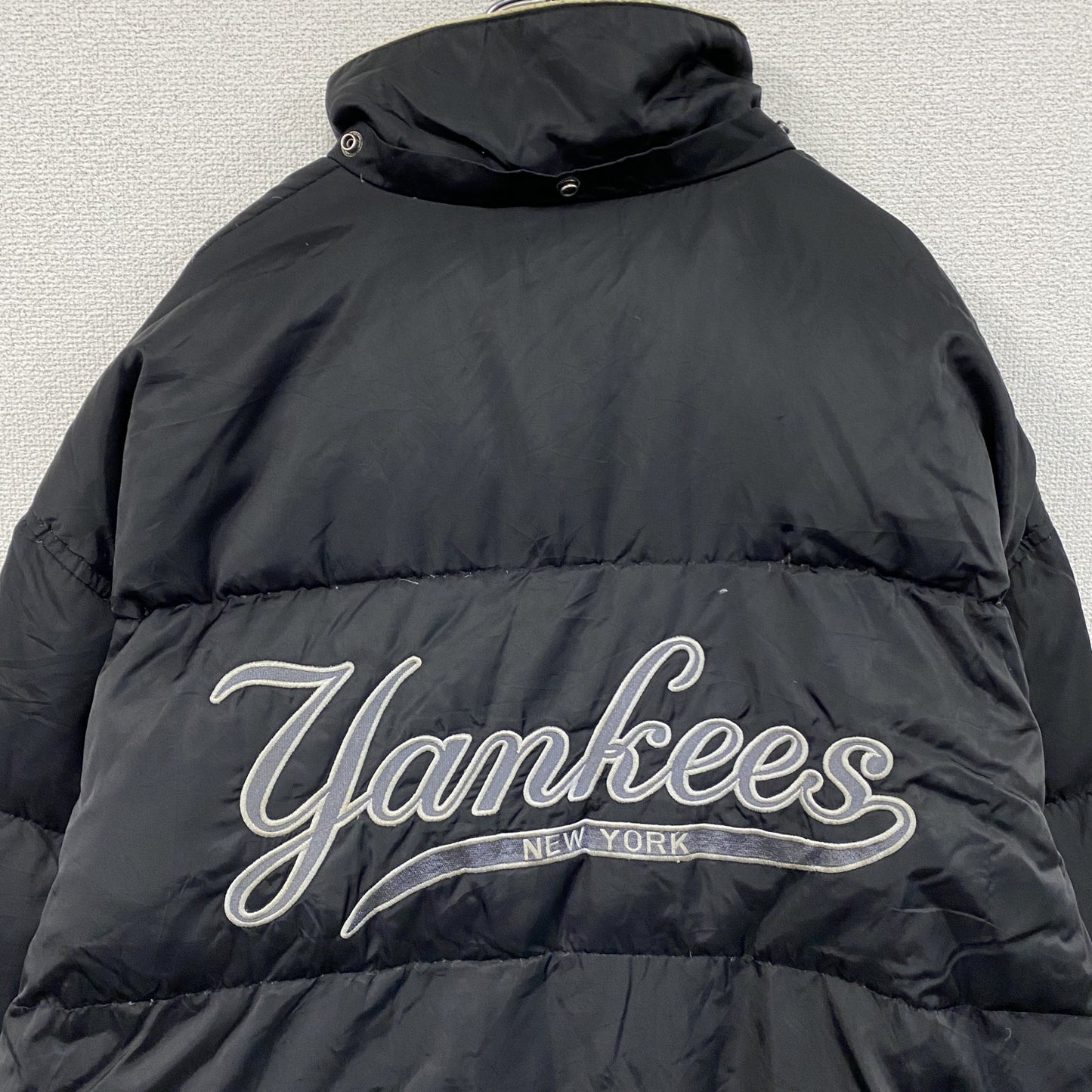 ～00s　PRO PLAYER　MLB　NY　ニューヨークヤンキース　ダウンジャケット　ヴィンテージ　黒　ブラック　2XLサイズ