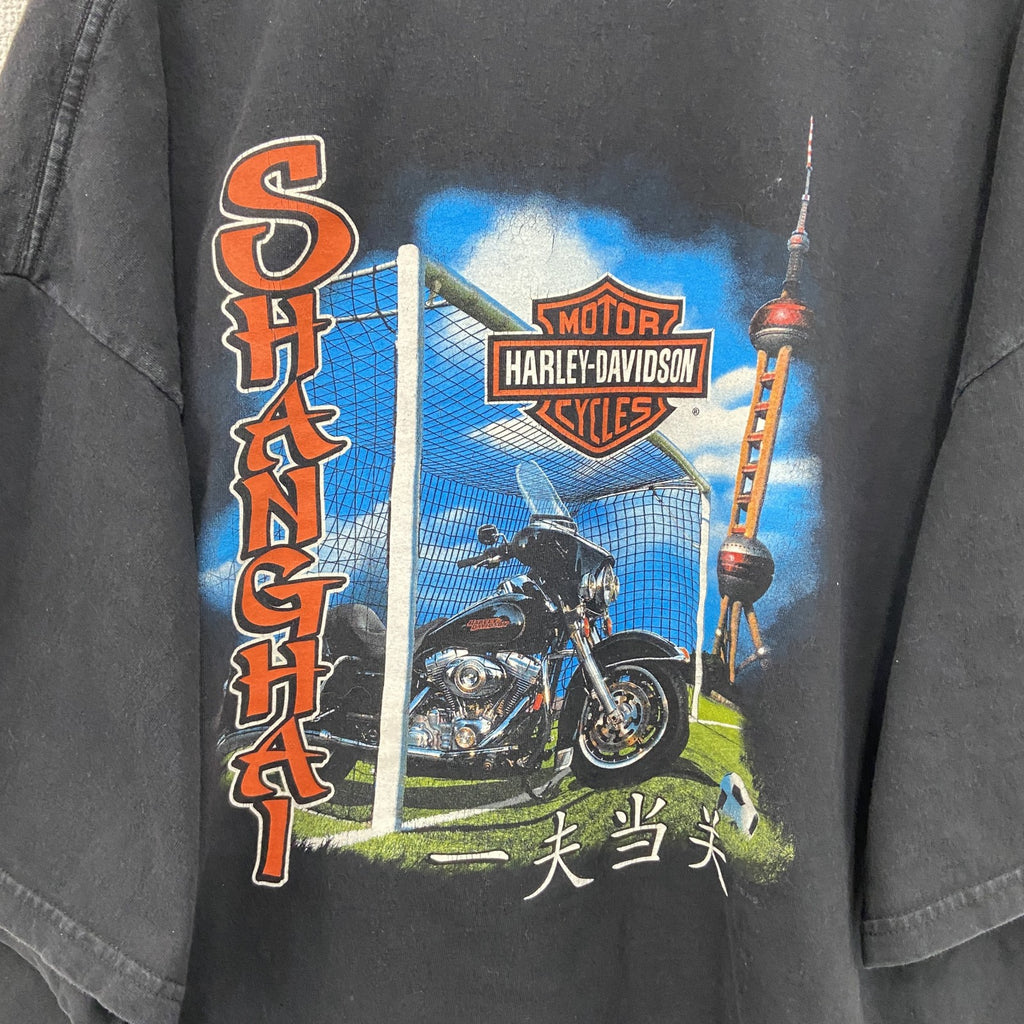 HARLEY DAVIDSON　ハーレーダビッドソン　半袖Tシャツ　漢字プリント　黒　ブラック　3XLサイズ