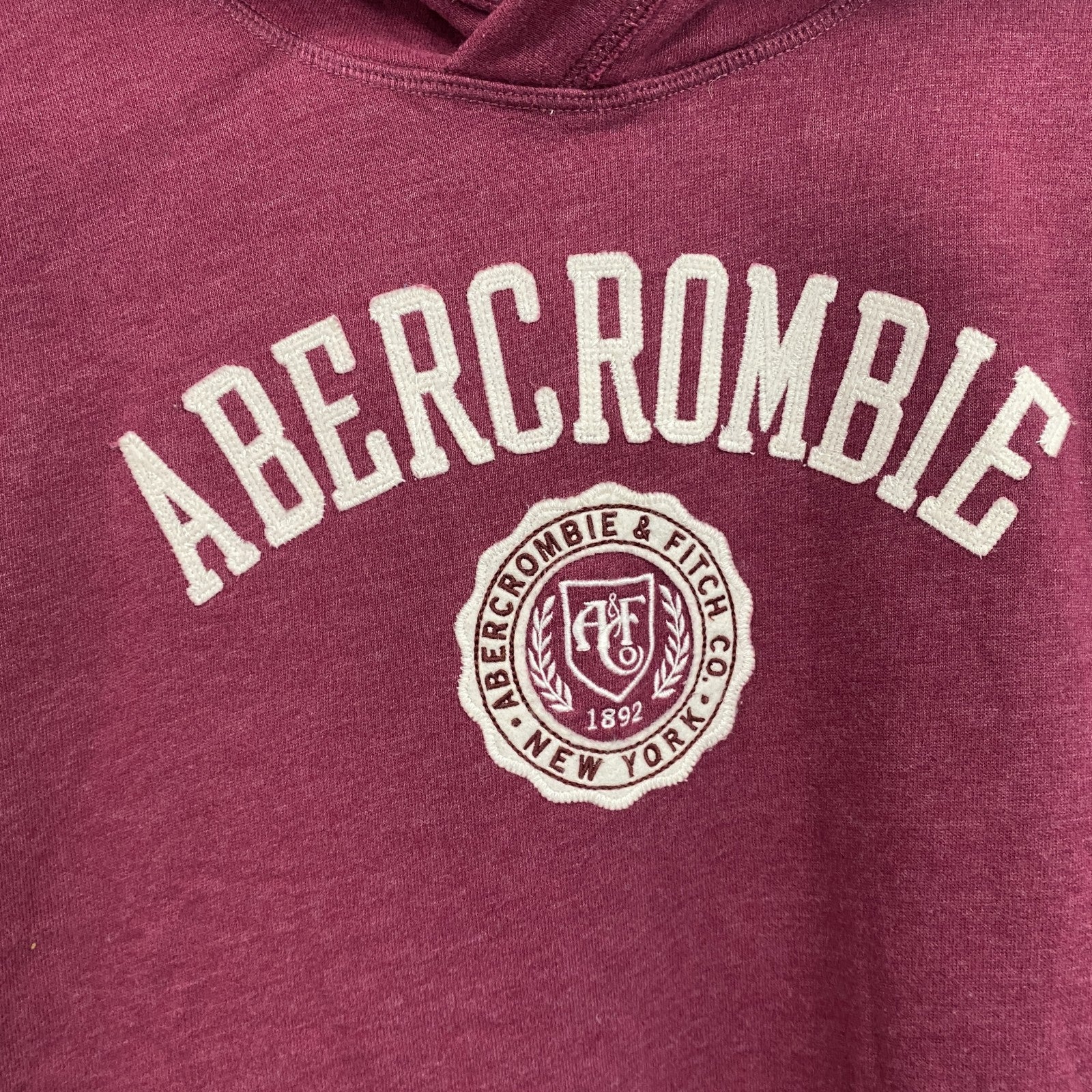 Abercrombie&Fitch　アバクロンビー&フィッチ　スウェットパーカー/フーディー　赤紫　ボルドー　Mサイズ