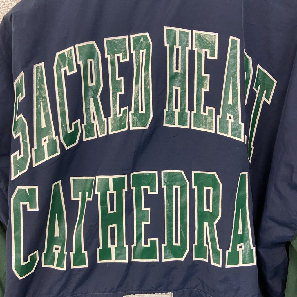 古着 used　Boathouse　ボートハウス　フルジップナイロンジャケット　緑　グリーン　紺　ネイビー　XLサイズ