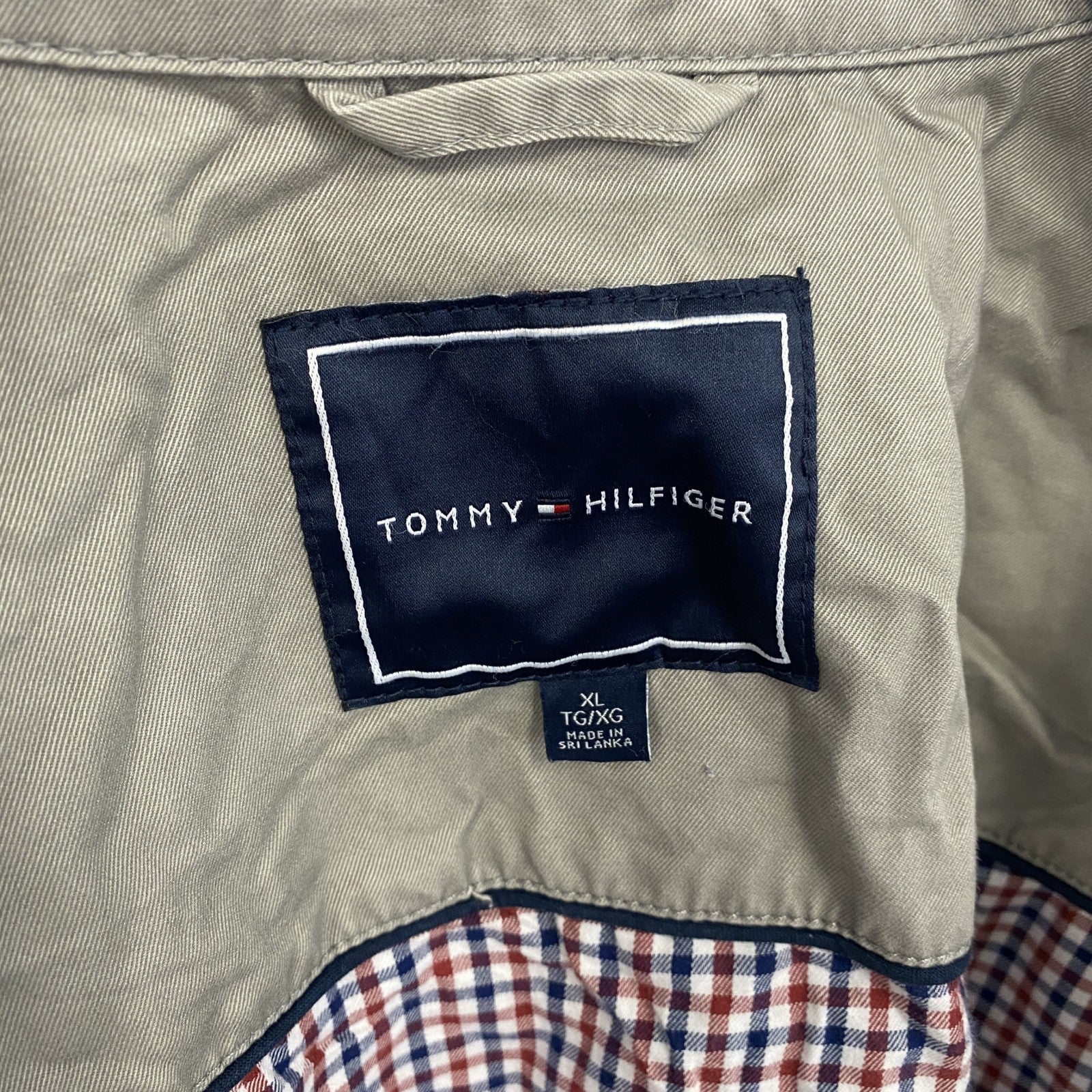 TOMMY HILFIGER　トミーヒルフィガー　フルジップブルゾン　紺　グレージュ　XLサイズ