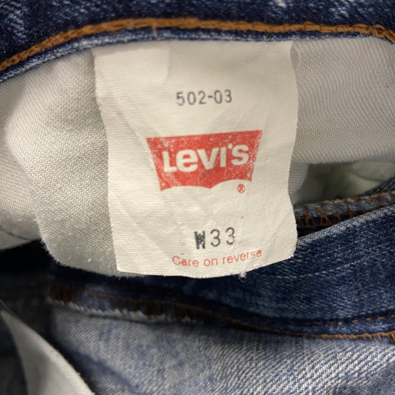Levi's　リーバイス　502　デニムパンツ/ジーンズ　ジップフライ　縦落ち　インディゴ　W33サイズ