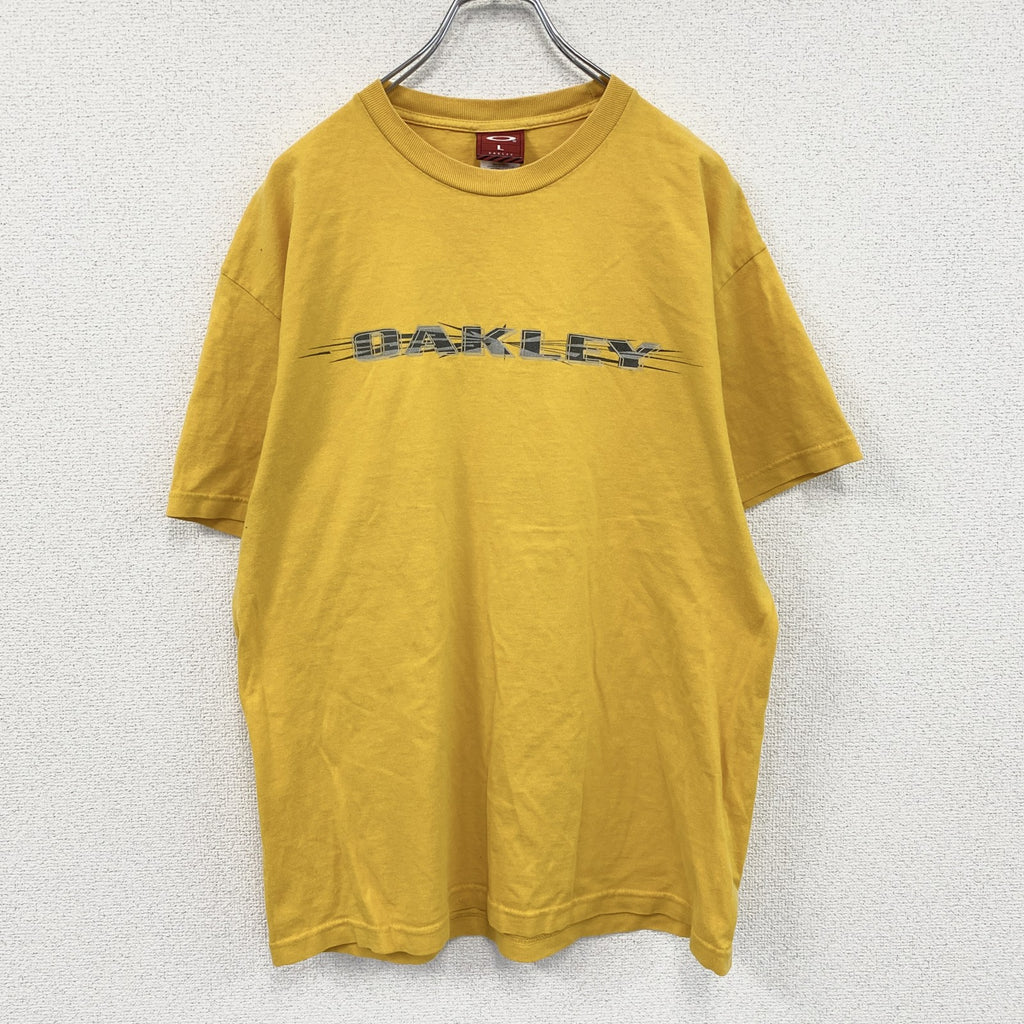 00s　OAKLEY　オークリー　半袖プリントTシャツ　ヴィンテージ　黄　イエロー　Lサイズ