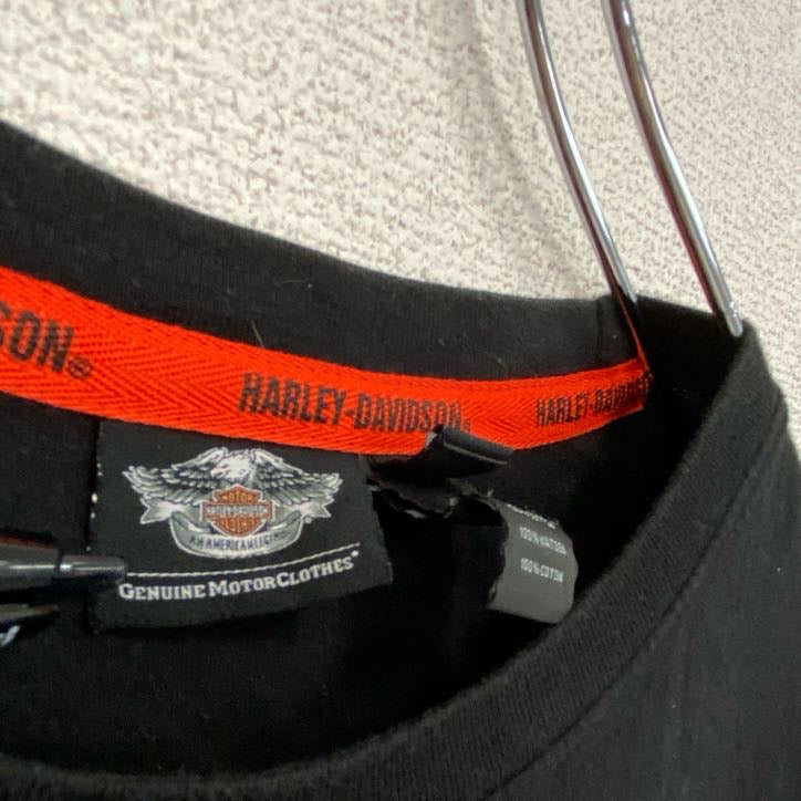 古着 used　HARLEY DAVIDSON　ハーレーダビッドソン　半袖プリントTシャツ　黒　ブラック　Lサイズ