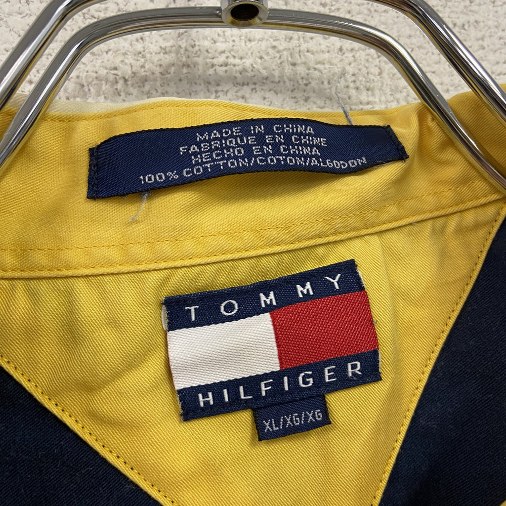 TOMMY HILFIGER　トミーヒルフィガー　半袖シャツ　ボーダー柄　マルチカラー　XLサイズ