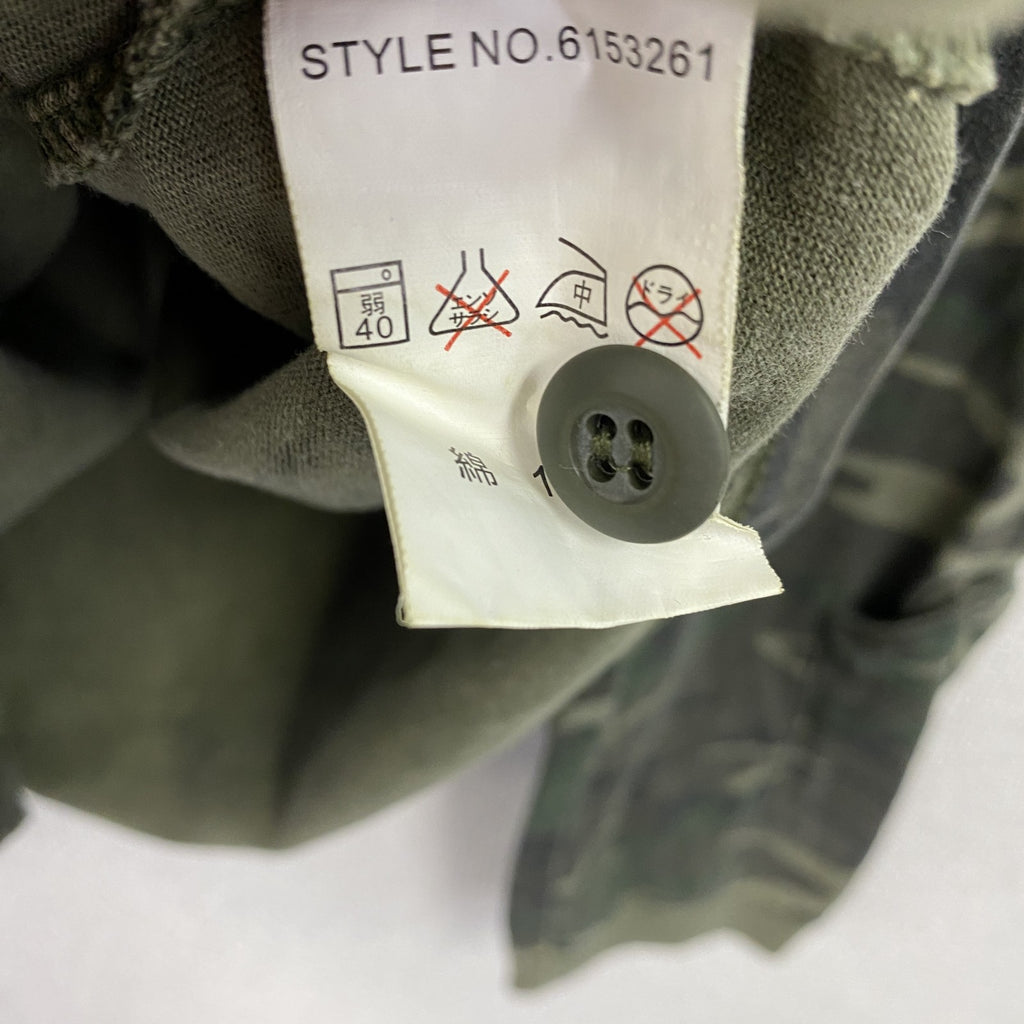 AVIREX　アヴィレックス　長袖Tシャツ/ロンT　ヘンリーネック　迷彩　カモフラ　カーキ　XLサイズ