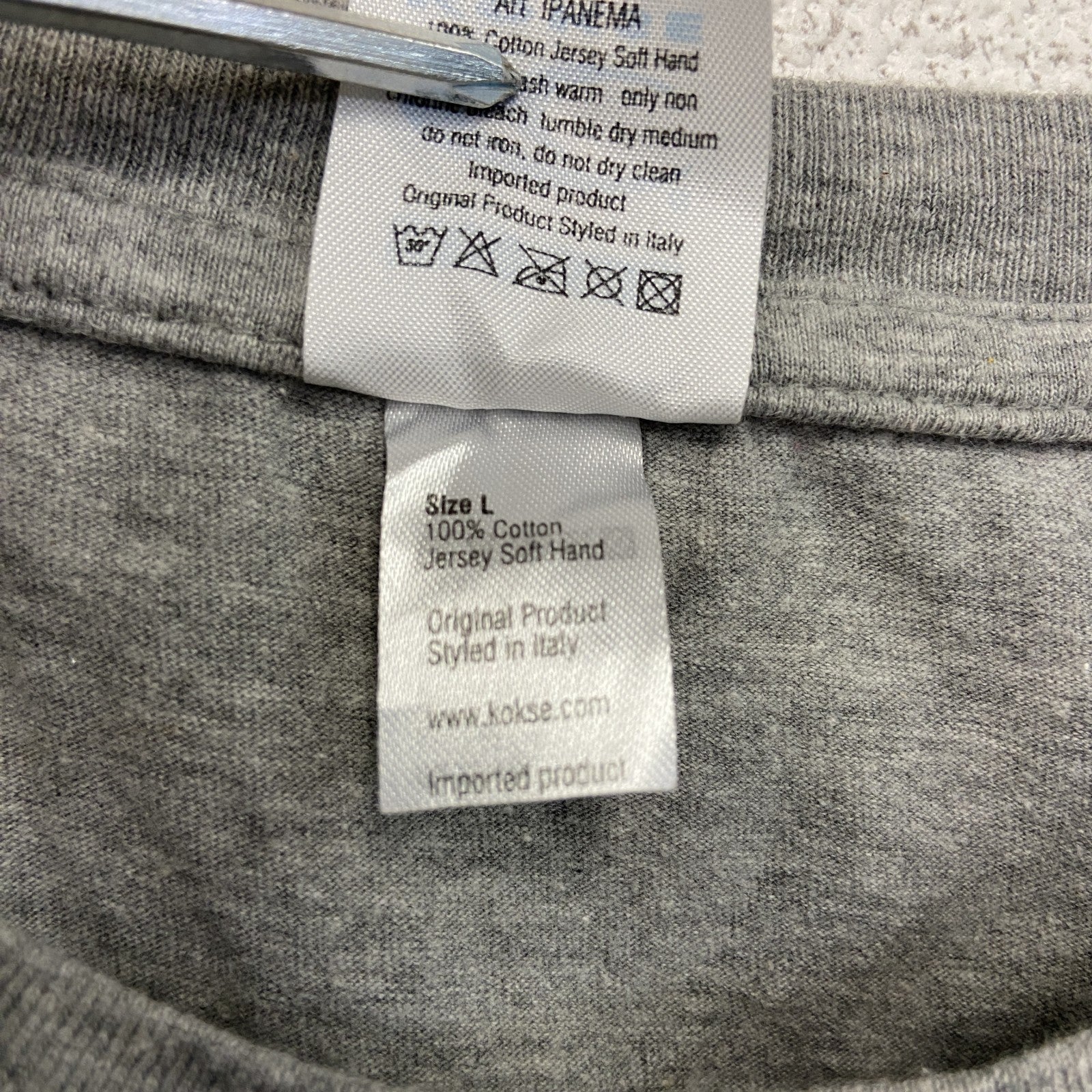 00s　KOKSE　LA DOLCE VITA　甘い生活　半袖Tシャツ　ムービーT　ヴィンテージ　灰色　グレー　Lサイズ