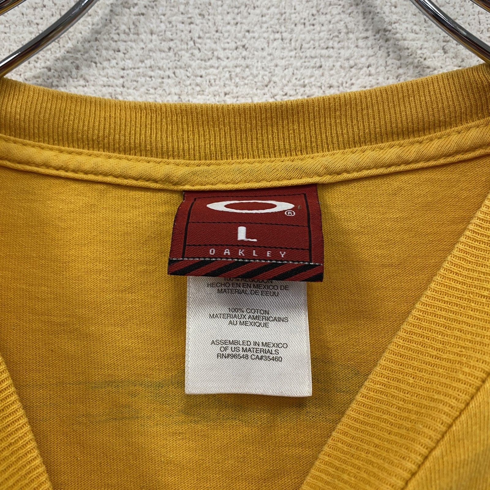 00s　OAKLEY　オークリー　半袖プリントTシャツ　ヴィンテージ　黄　イエロー　Lサイズ