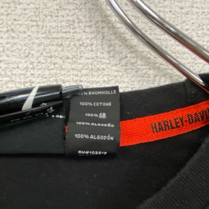 古着 used　HARLEY DAVIDSON　ハーレーダビッドソン　半袖プリントTシャツ　黒　ブラック　Lサイズ