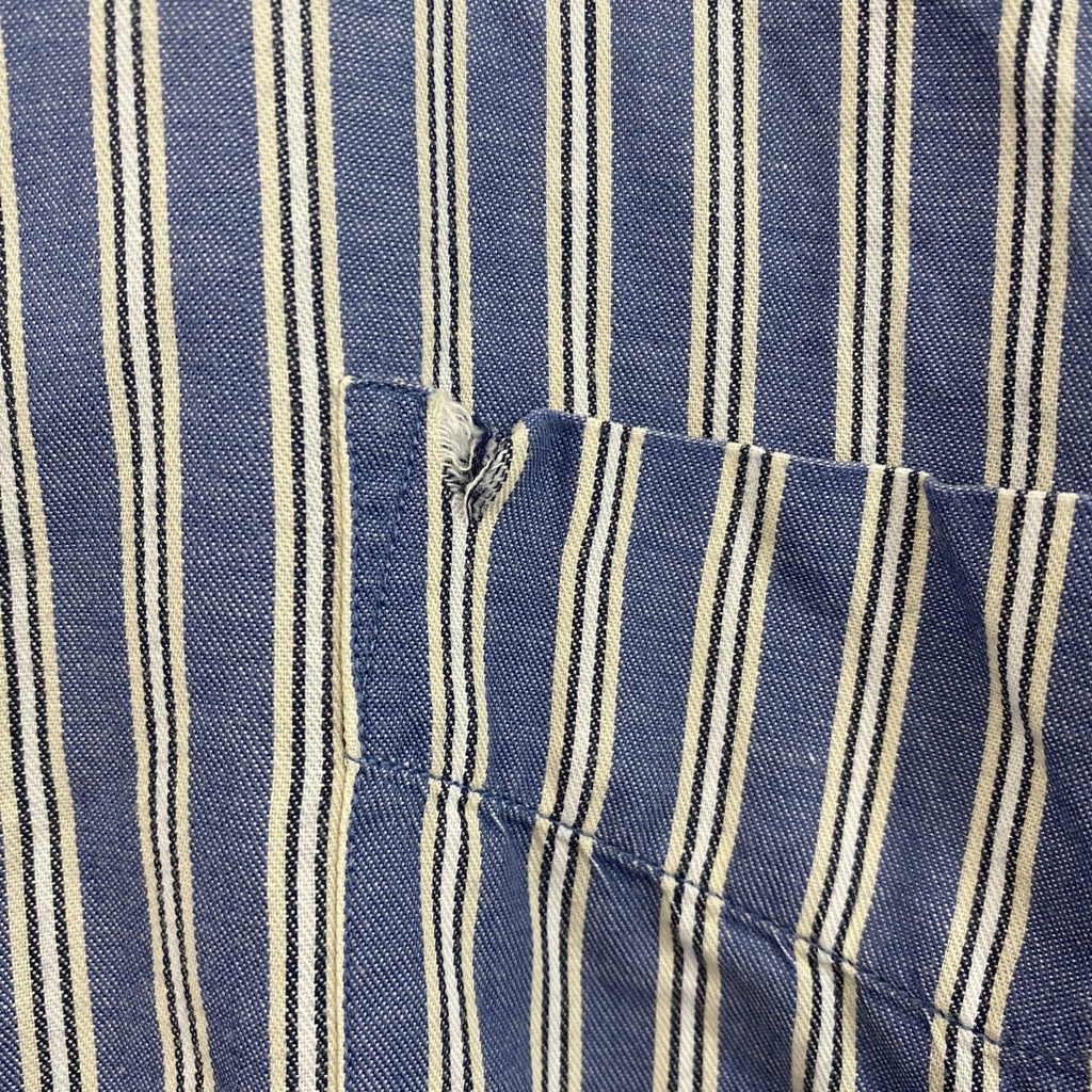 90s～　CHAPS RALPH LAUREN　チャップスラルフローレン　長袖ボタンダウンシャツ　青　ブルー