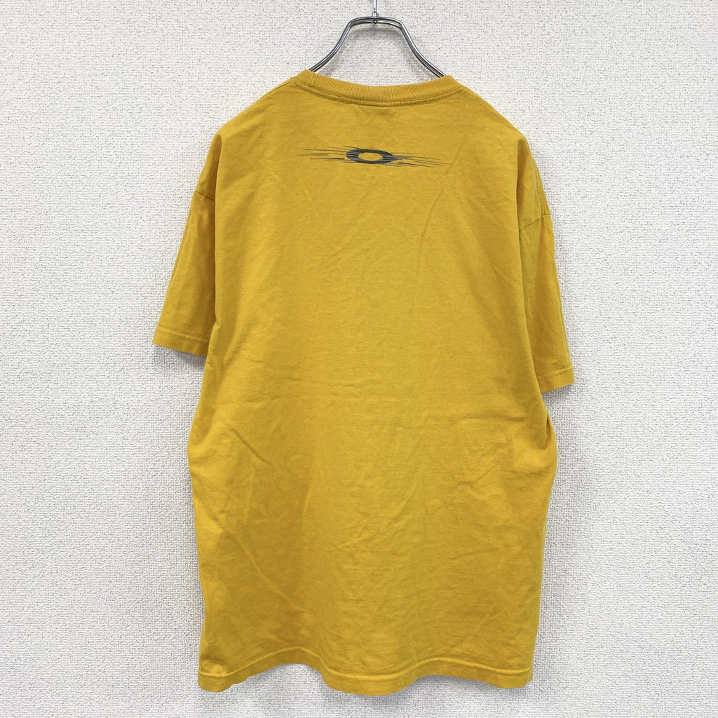 00s　OAKLEY　オークリー　半袖プリントTシャツ　ヴィンテージ　黄　イエロー　Lサイズ